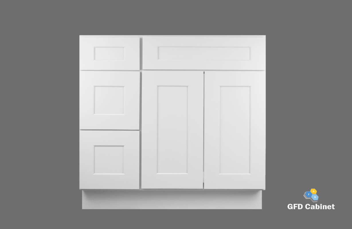 VDB3621L_Shaker_Style_Cabinet_Vanity_Sink_3-Drawers_Left_Side_Drawer_Front